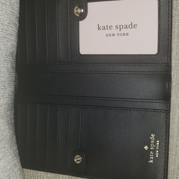 Kate Spade Tote Handbag with Matching Wallet - Black with Crab Accessory - Picture 10 of 12